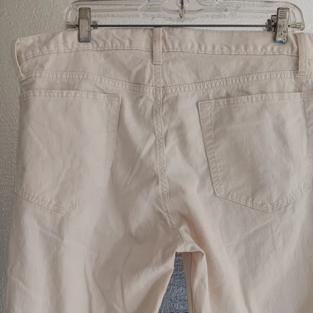 Banana Republic Slim Fit Pants Mens 36x32 Beige Linen Cotton Blend